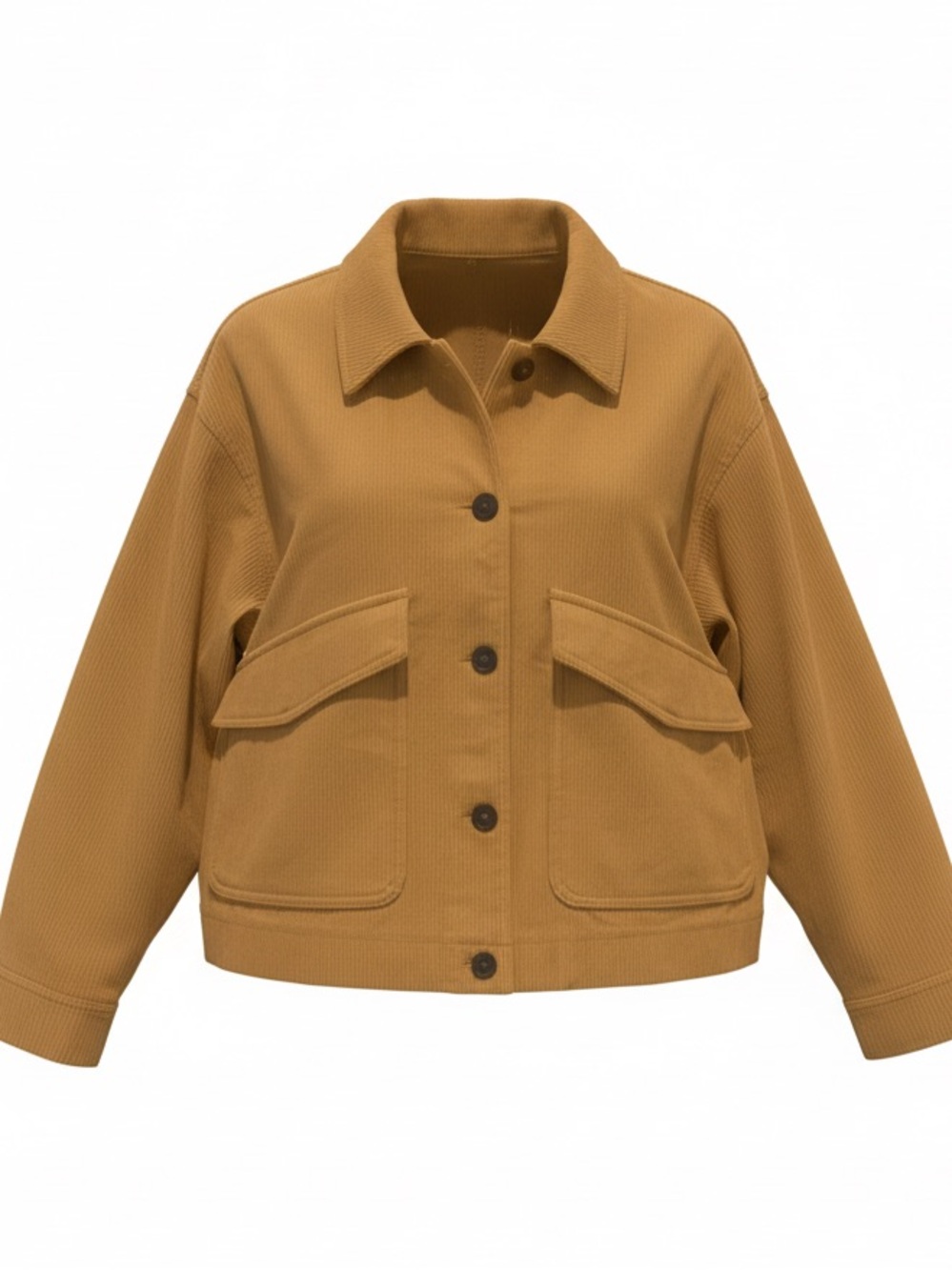 AVES LES FILLES - Relaxed Corduroy Jacket     Size: Large Color: Camel